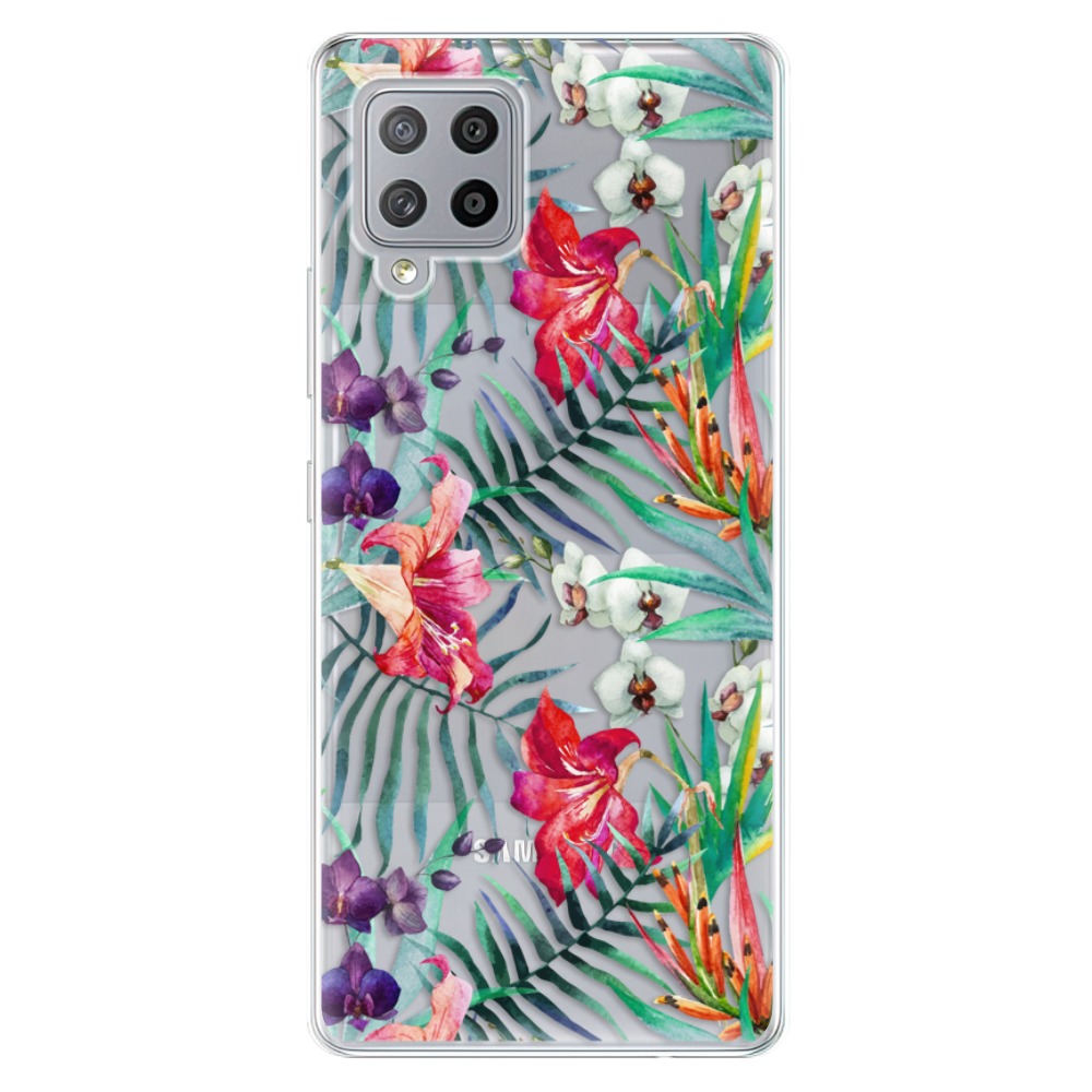 Odolné silikonové pouzdro iSaprio - Flower Pattern 03 - Samsung Galaxy A42