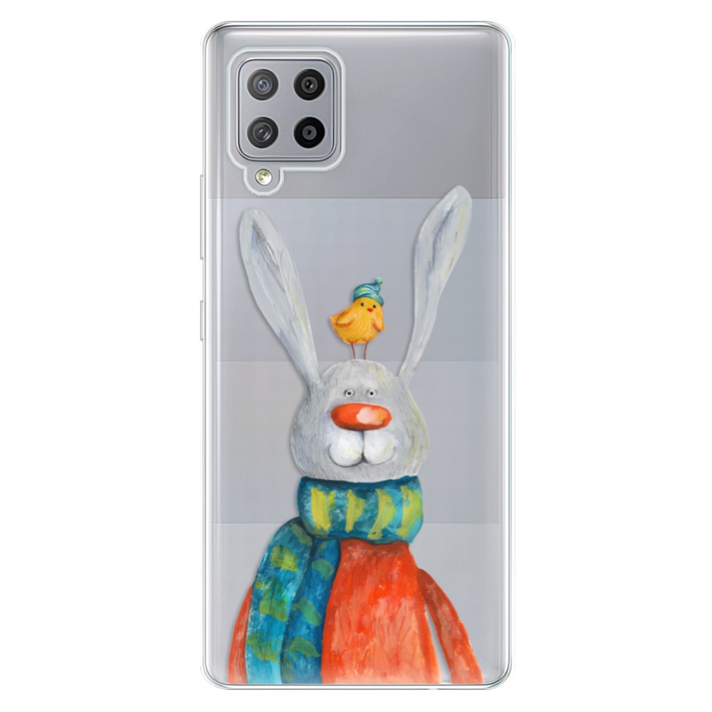 Odolné silikonové pouzdro iSaprio - Rabbit And Bird - Samsung Galaxy A42