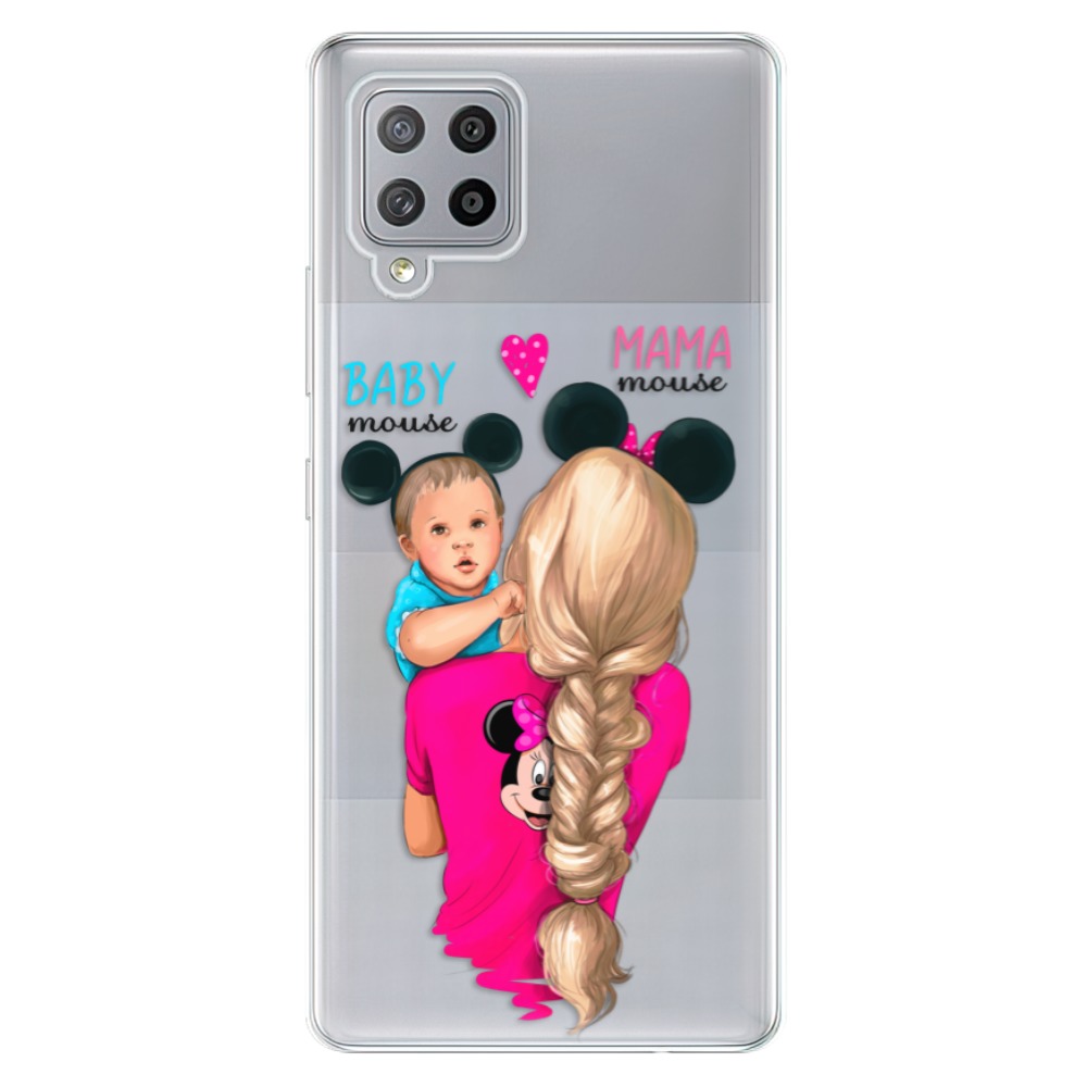 Odolné silikonové pouzdro iSaprio - Mama Mouse Blonde and Boy - Samsung Galaxy A42