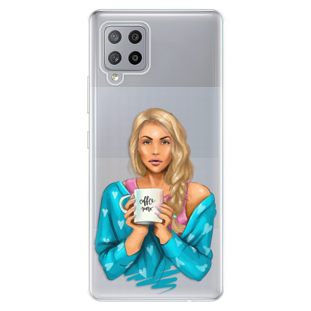 Odolné silikonové pouzdro iSaprio - Coffe Now - Blond - Samsung Galaxy A42