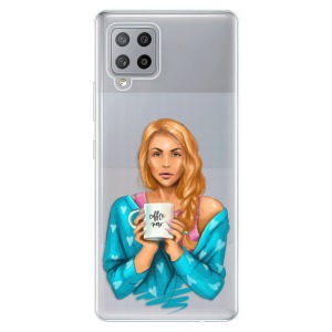 Odolné silikonové pouzdro iSaprio - Coffe Now - Redhead na mobil Samsung Galaxy A42 5G