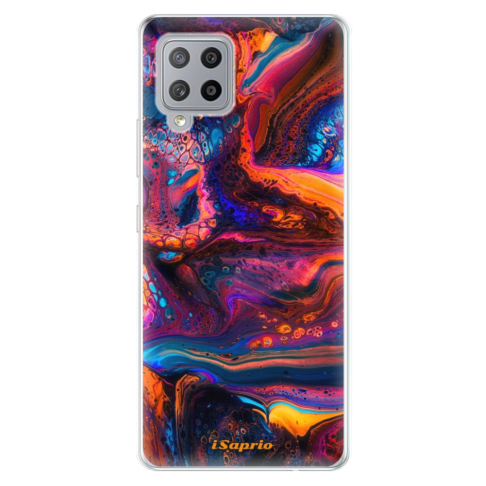 Odolné silikonové pouzdro iSaprio - Abstract Paint 02 - Samsung Galaxy A42