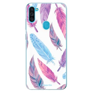 Odolné silikonové pouzdro iSaprio - Feather Pattern 10 na mobil Samsung Galaxy M11