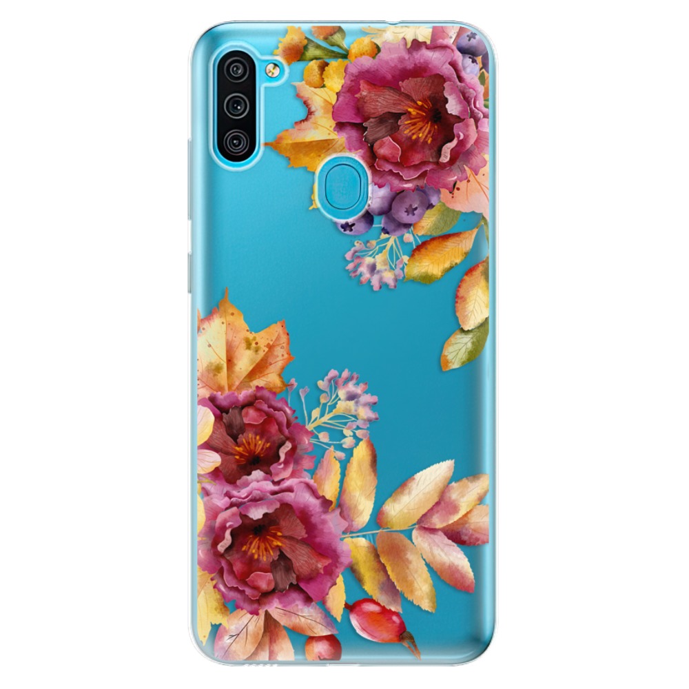 Odolné silikonové pouzdro iSaprio - Fall Flowers - Samsung Galaxy M11