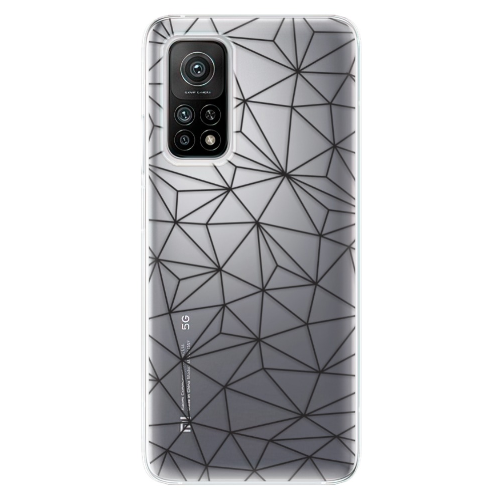 Odolné silikonové pouzdro iSaprio - Abstract Triangles 03 - black - Xiaomi Mi 10T / Mi 10T Pro