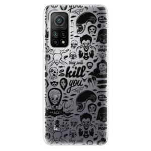 Odolné silikonové pouzdro iSaprio - Comics 01 - black na mobil Xiaomi Mi 10T / Xiaomi Mi 10T Pro