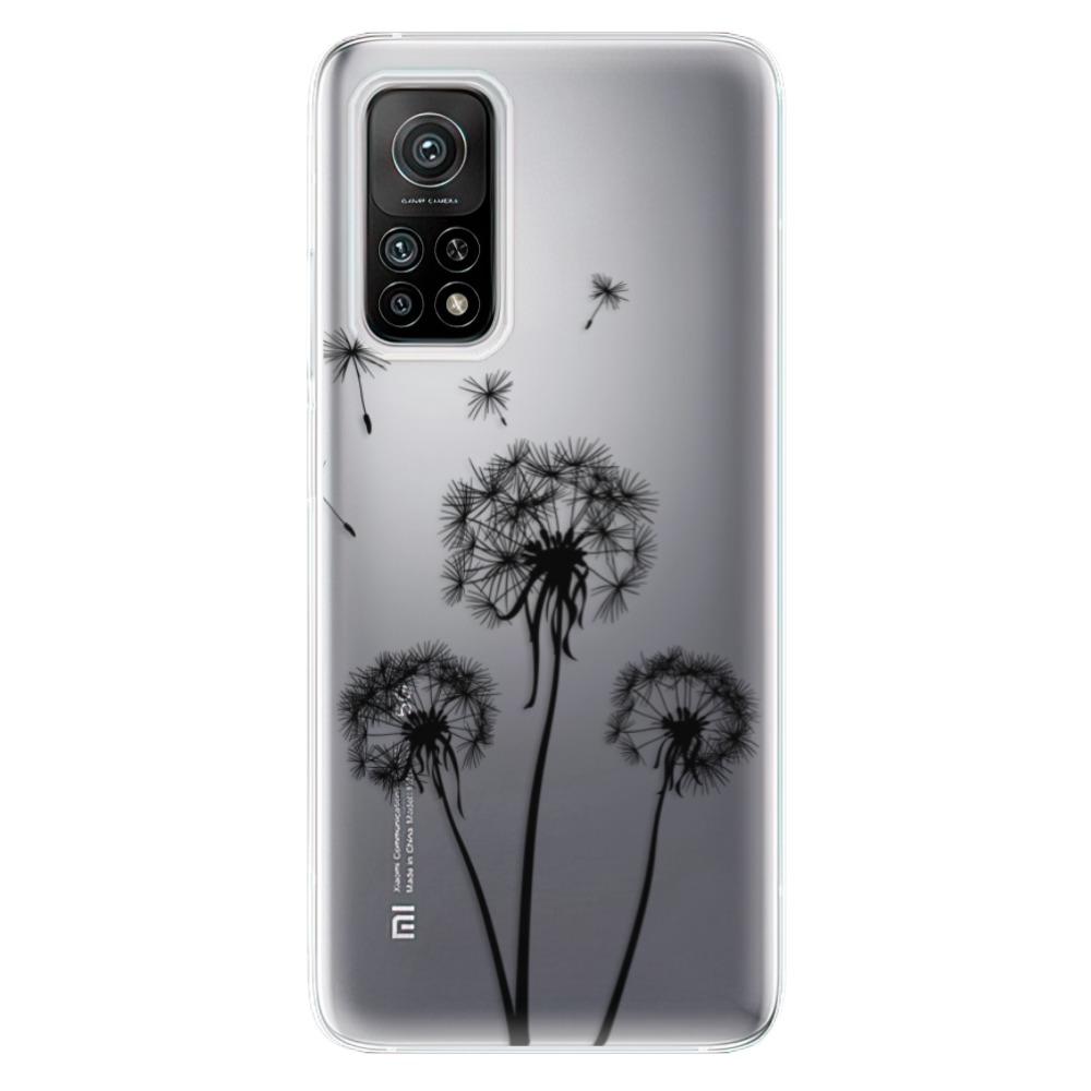 Odolné silikonové pouzdro iSaprio - Three Dandelions - black - Xiaomi Mi 10T / Mi 10T Pro