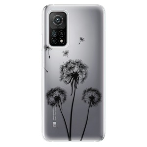 Odolné silikonové pouzdro iSaprio - Three Dandelions - black na mobil Xiaomi Mi 10T / Xiaomi Mi 10T Pro