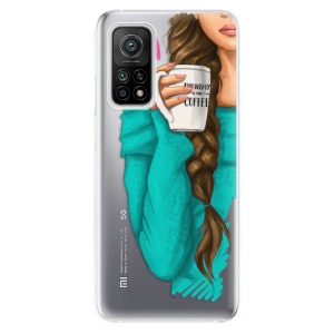 Odolné silikonové pouzdro iSaprio - My Coffe and Brunette Girl na mobil Xiaomi Mi 10T / Xiaomi Mi 10T Pro