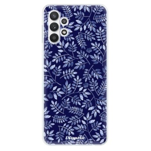 Odolné silikonové pouzdro iSaprio - Blue Leaves 05 na mobil Samsung Galaxy A32 5G - výprodej