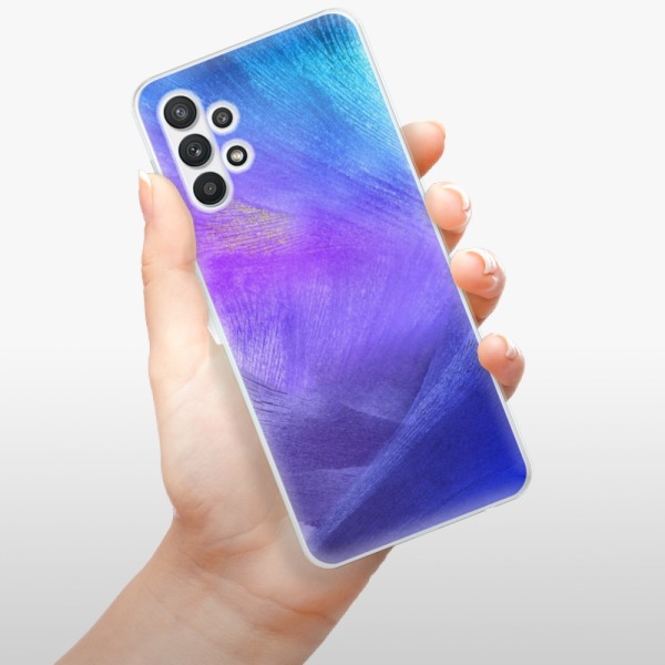 Silikonové pouzdro iSaprio - Samsung Galaxy A32 5G - Purple Feathers
