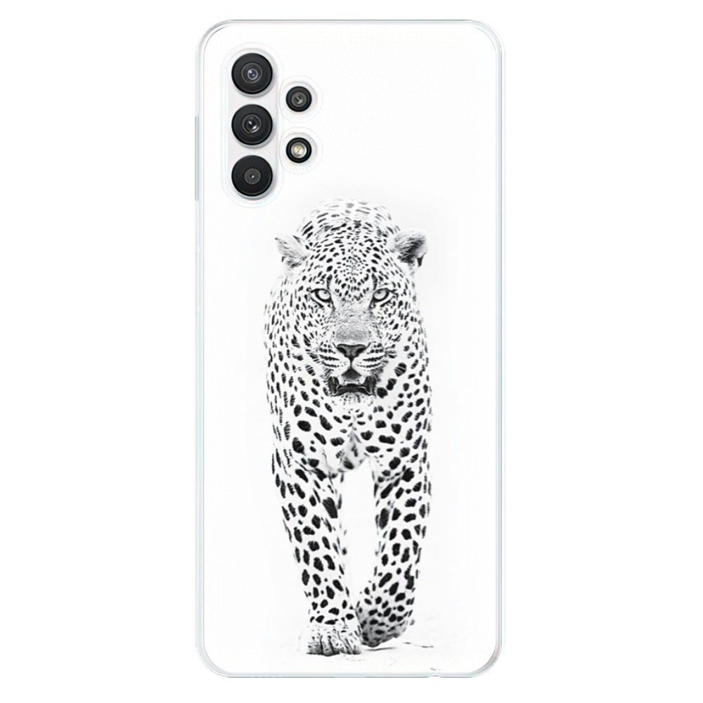 Odolné silikonové pouzdro iSaprio - White Jaguar na mobil Samsung Galaxy A32 5G (Odolný silikonový kryt, obal, pouzdro iSaprio - White Jaguar na mobilní telefon Samsung Galaxy A32 5G)