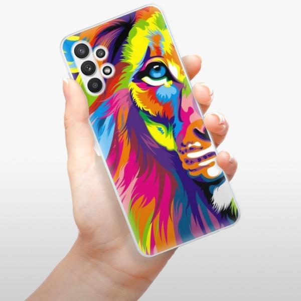 Silikonové pouzdro iSaprio - Samsung Galaxy A32 5G - Rainbow Lion