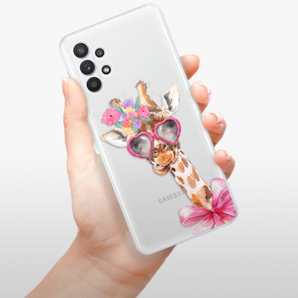 Silikonové pouzdro iSaprio - Samsung Galaxy A32 5G - Lady Giraffe