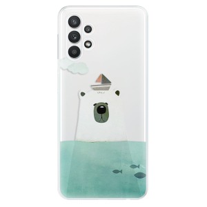 Silikonové pouzdro iSaprio - Samsung Galaxy A32 5G - Bear With Boat