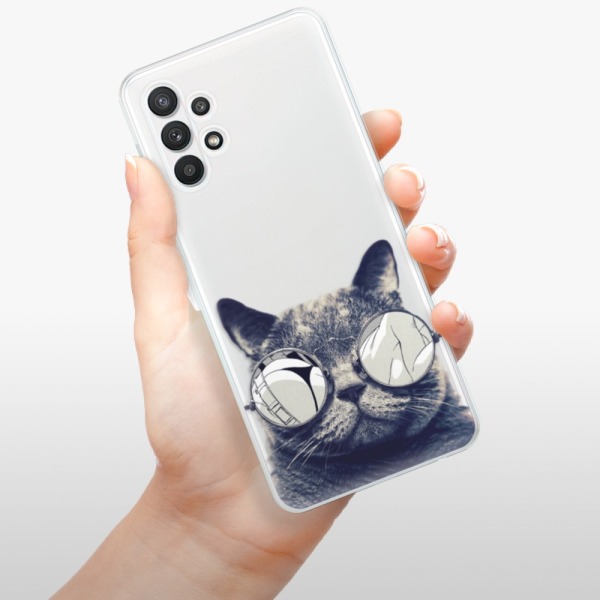Silikonové pouzdro iSaprio - Samsung Galaxy A32 5G - Crazy Cat 01