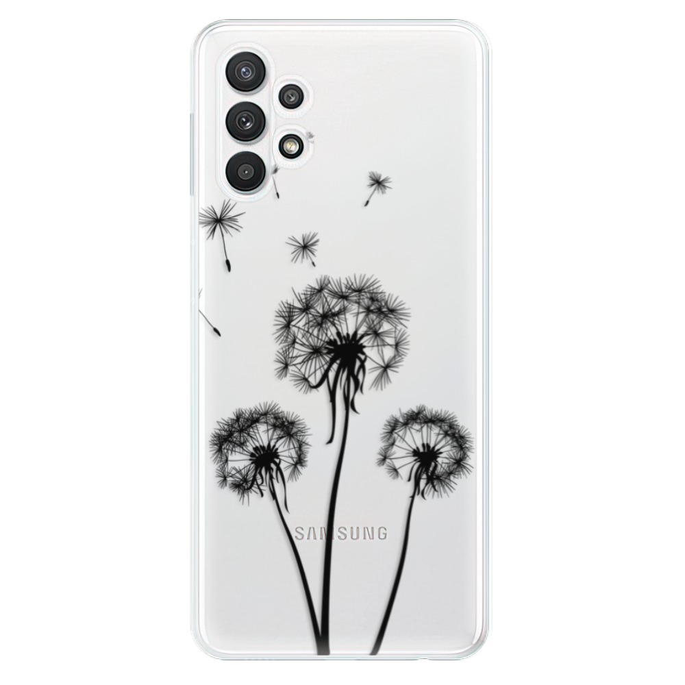 Odolné silikonové pouzdro iSaprio - Three Dandelions - black na mobil Samsung Galaxy A32 5G (Odolný silikonový kryt, obal, pouzdro iSaprio - Three Dandelions - black na mobilní telefon Samsung Galaxy A32 5G)