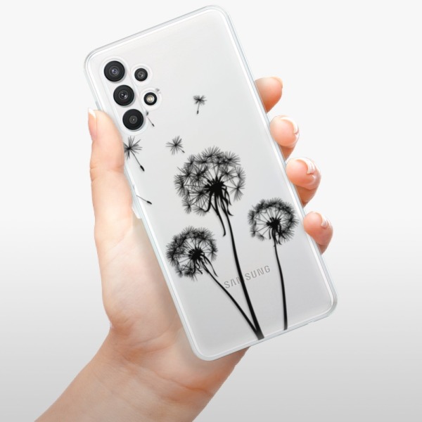 Silikonové pouzdro iSaprio - Samsung Galaxy A32 5G - Three Dandelions black