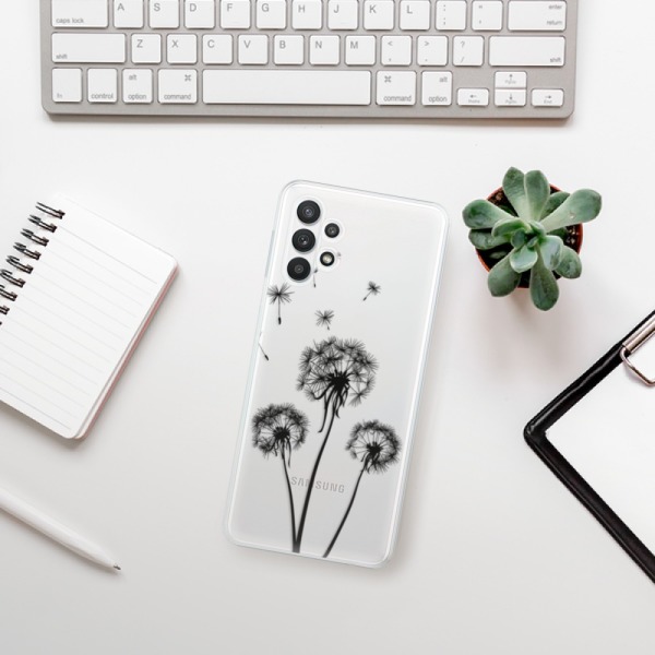 Silikonové pouzdro iSaprio - Samsung Galaxy A32 5G - Three Dandelions black