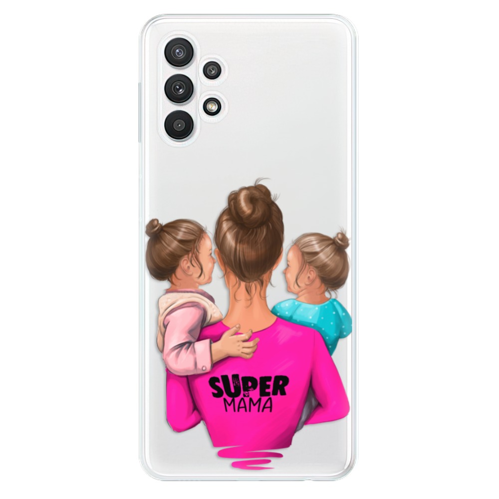 Odolné silikonové pouzdro iSaprio - Super Mama - Two Girls na mobil Samsung Galaxy A32 5G - výprodej