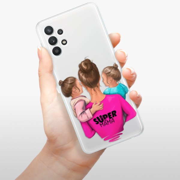 Odolné silikonové pouzdro iSaprio - Super Mama - Two Girls na mobil Samsung Galaxy A32 5G - výprodej