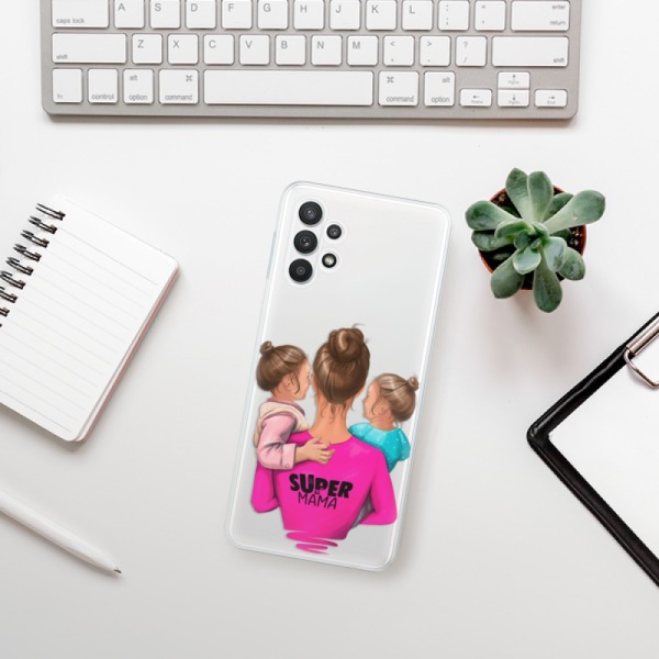 Odolné silikonové pouzdro iSaprio - Super Mama - Two Girls na mobil Samsung Galaxy A32 5G - výprodej