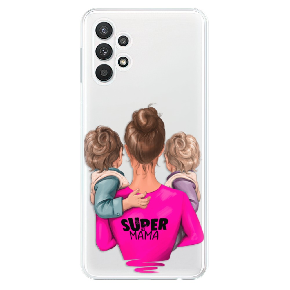 Odolné silikonové pouzdro iSaprio - Super Mama - Two Boys - Samsung Galaxy A32 5G