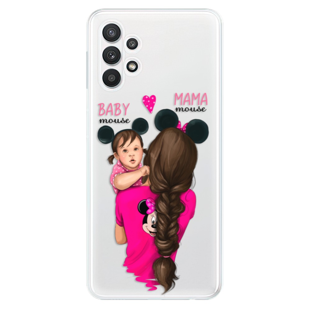 Odolné silikonové pouzdro iSaprio - Mama Mouse Brunette and Girl - Samsung Galaxy A32 5G