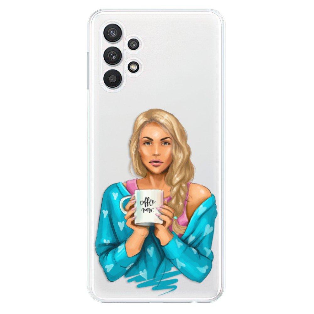 Odolné silikonové pouzdro iSaprio - Coffe Now - Blond - Samsung Galaxy A32 5G