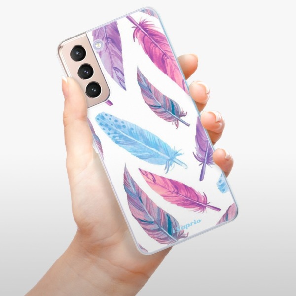 Silikonové pouzdro iSaprio - Samsung Galaxy S21 5G - Feather Pattern 10