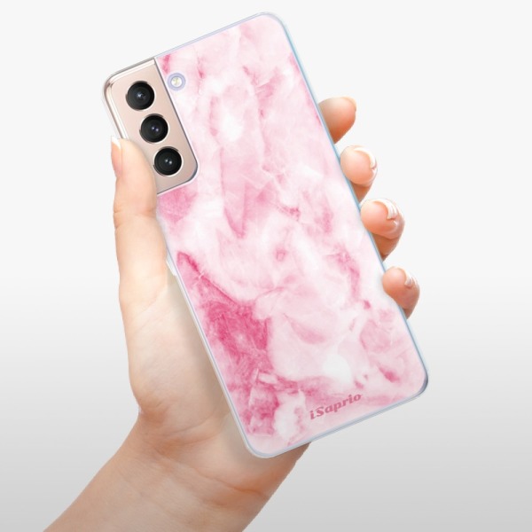 Silikonové pouzdro iSaprio - Samsung Galaxy S21 5G - RoseMarble 16