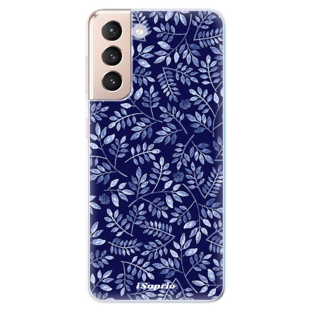 Odolné silikonové pouzdro iSaprio - Blue Leaves 05 na mobil Samsung Galaxy S21 5G (Odolný silikonový kryt, obal, pouzdro iSaprio - Blue Leaves 05 na mobilní telefon Samsung Galaxy S21 5G)