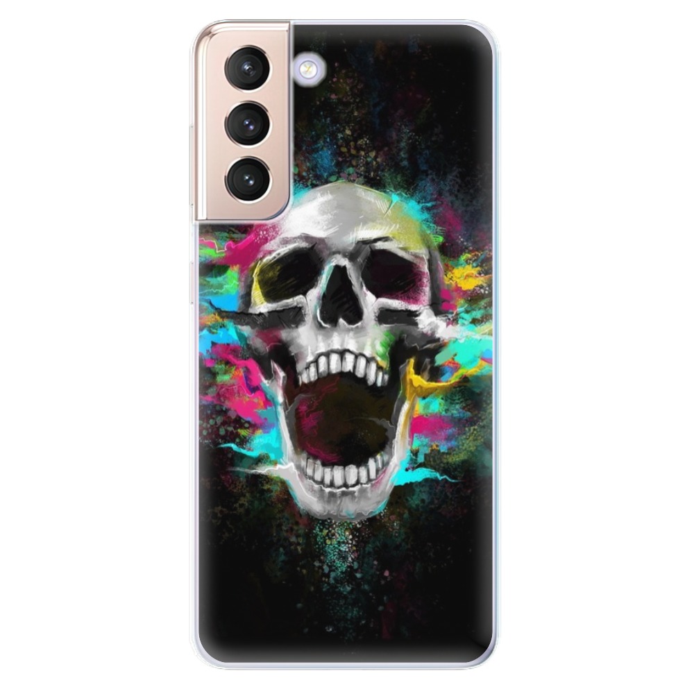 Odolné silikonové pouzdro iSaprio - Skull in Colors na mobil Samsung Galaxy S21 5G (Odolný silikonový kryt, obal, pouzdro iSaprio - Skull in Colors na mobilní telefon Samsung Galaxy S21 5G)