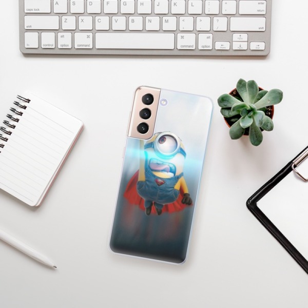 Silikonové pouzdro iSaprio - Samsung Galaxy S21 5G - Mimons Superman 02