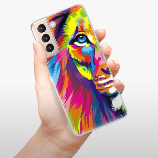 Silikonové pouzdro iSaprio - Samsung Galaxy S21 5G - Rainbow Lion