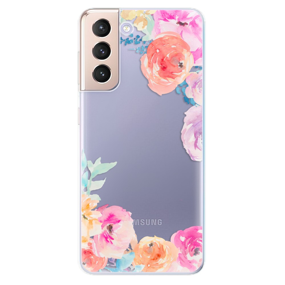 Odolné silikonové pouzdro iSaprio - Flower Brush - Samsung Galaxy S21