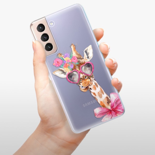 Silikonové pouzdro iSaprio - Samsung Galaxy S21 5G - Lady Giraffe