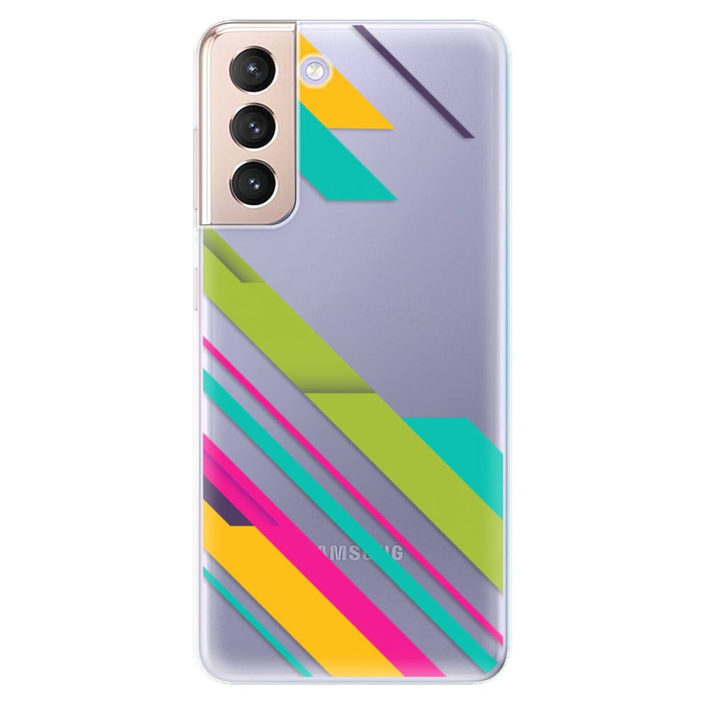 Odolné silikonové pouzdro iSaprio - Color Stripes 03 - Samsung Galaxy S21