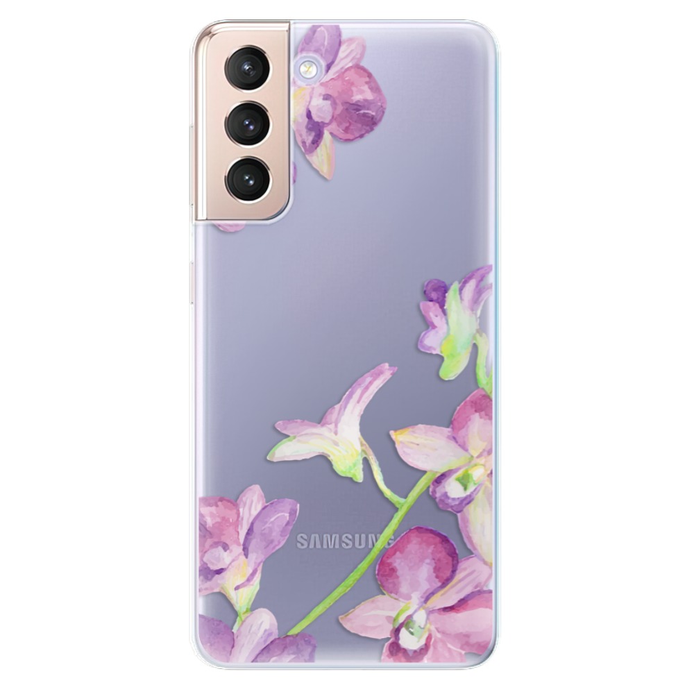 Odolné silikonové pouzdro iSaprio - Purple Orchid na mobil Samsung Galaxy S21 5G (Odolný silikonový kryt, obal, pouzdro iSaprio - Purple Orchid na mobilní telefon Samsung Galaxy S21 5G)
