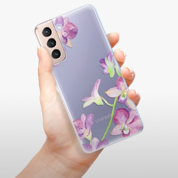 Silikonové pouzdro iSaprio - Samsung Galaxy S21 5G - Purple Orchid