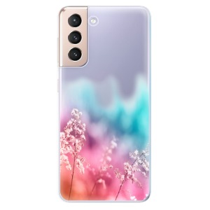 Silikonové pouzdro iSaprio - Samsung Galaxy S21 5G - Rainbow Grass