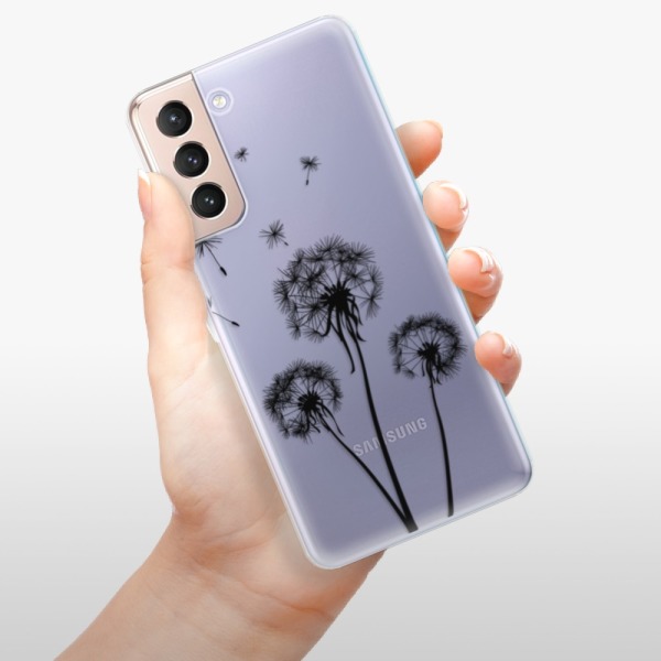 Silikonové pouzdro iSaprio - Samsung Galaxy S21 5G - Three Dandelions black
