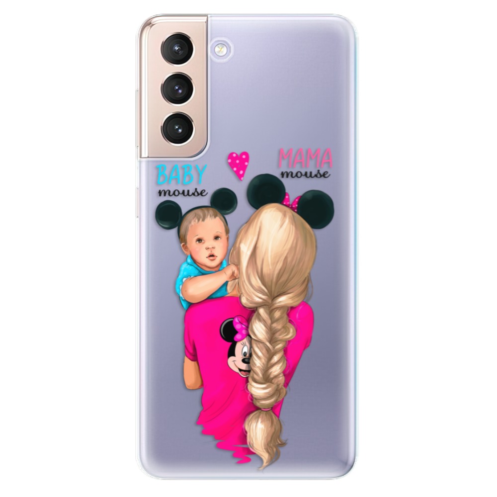 Odolné silikonové pouzdro iSaprio - Mama Mouse Blonde and Boy - Samsung Galaxy S21
