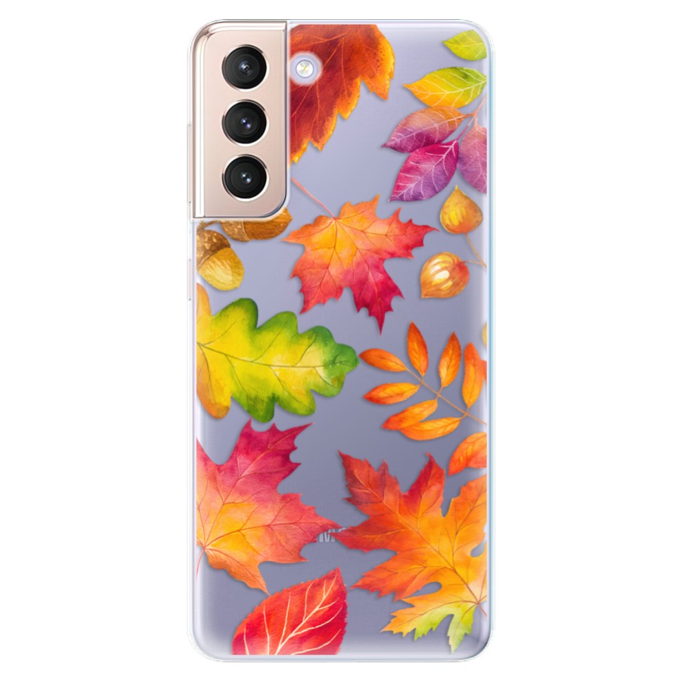 Odolné silikonové pouzdro iSaprio - Autumn Leaves 01 na mobil Samsung Galaxy S21 5G (Odolný silikonový kryt, obal, pouzdro iSaprio - Autumn Leaves 01 na mobilní telefon Samsung Galaxy S21 5G)