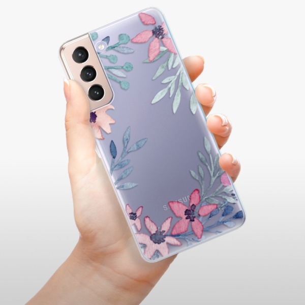 Silikonové pouzdro iSaprio - Samsung Galaxy S21 5G - Leaves and Flowers