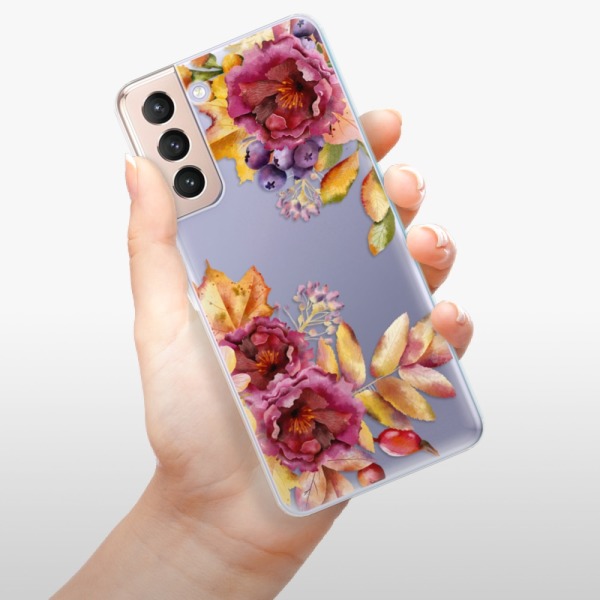 Silikonové pouzdro iSaprio - Samsung Galaxy S21 5G - Fall Flowers