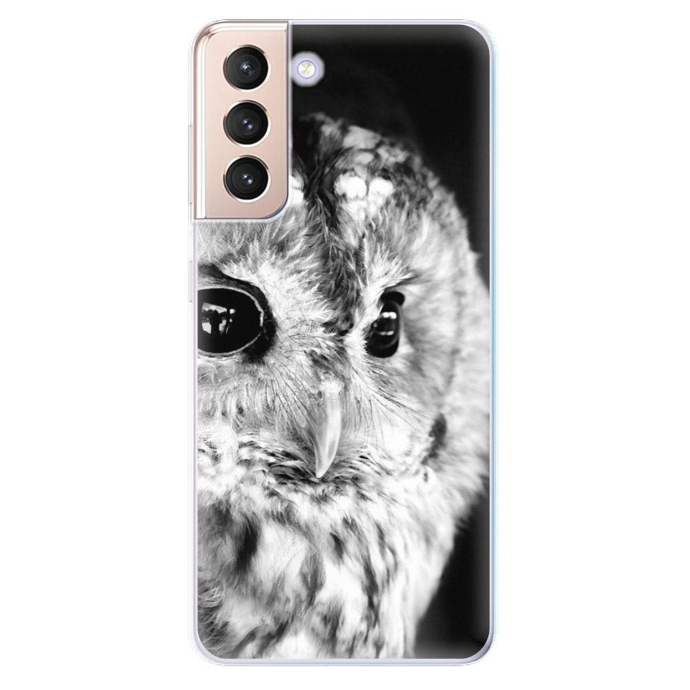 Odolné silikonové pouzdro iSaprio - BW Owl na mobil Samsung Galaxy S21 5G (Odolný silikonový kryt, obal, pouzdro iSaprio - BW Owl na mobilní telefon Samsung Galaxy S21 5G)