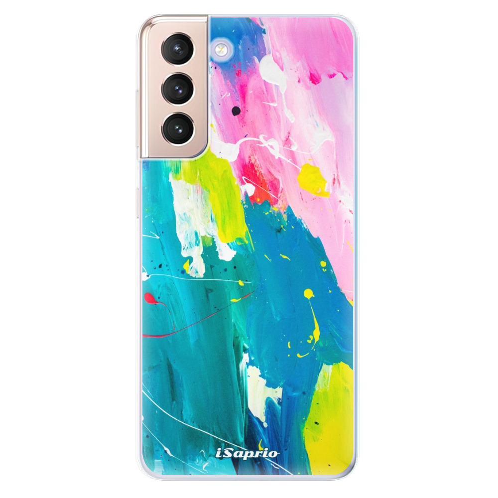 Odolné silikonové pouzdro iSaprio - Abstract Paint 04 - Samsung Galaxy S21