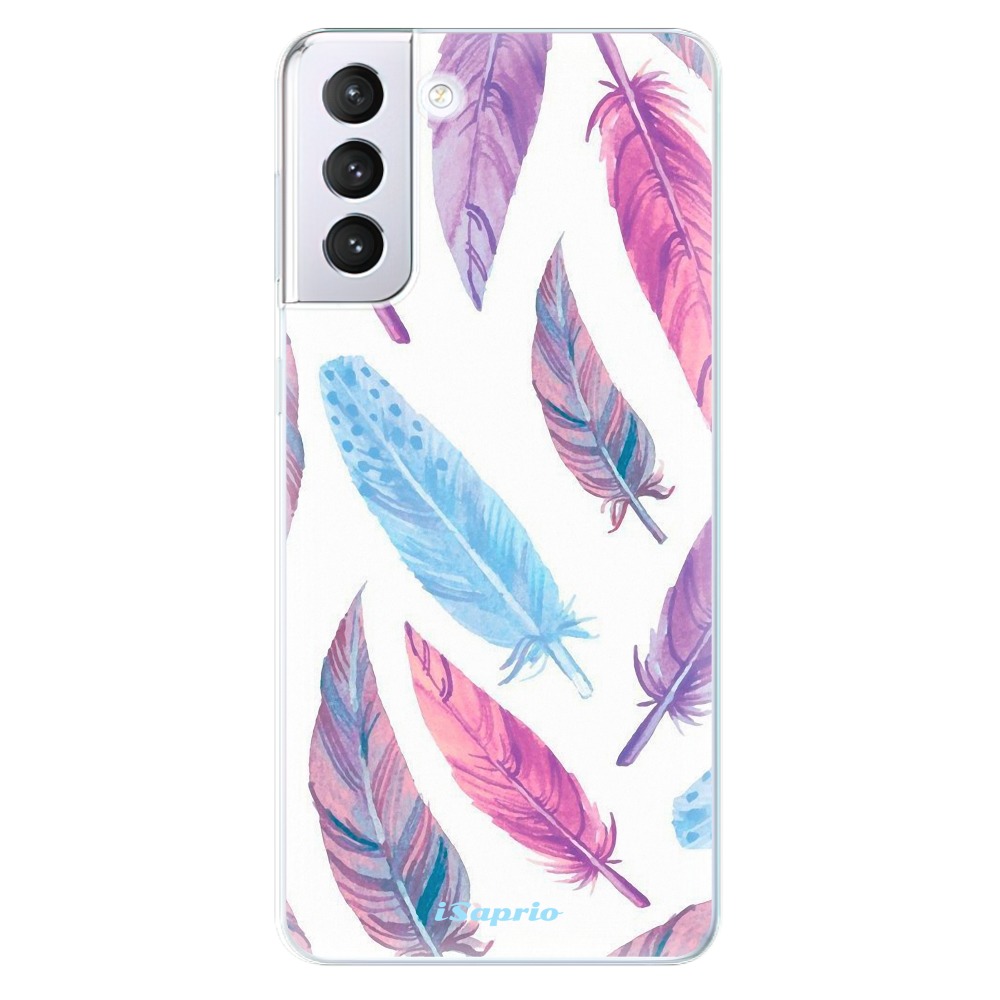 Odolné silikonové pouzdro iSaprio - Feather Pattern 10 na mobil Samsung Galaxy S21 Plus 5G (Odolný silikonový kryt, obal, pouzdro iSaprio - Feather Pattern 10 na mobilní telefon Samsung Galaxy S21+ 5G)