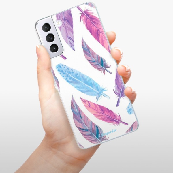 Silikonové pouzdro iSaprio - Samsung Galaxy S21 Plus 5G - Feather Pattern 10